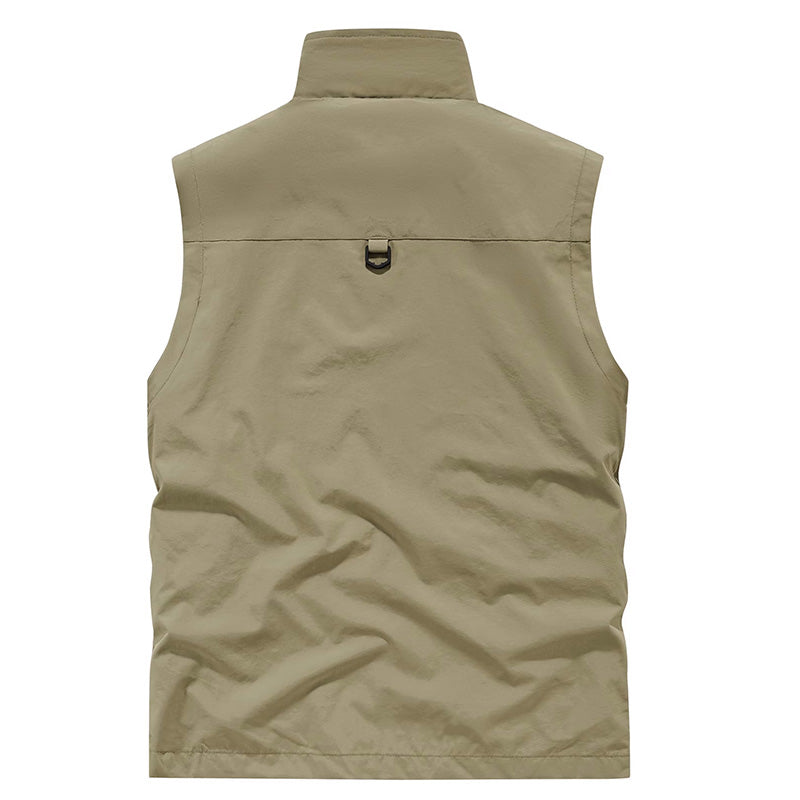 Men’s Lightweight Utility Vest with Secure Zip Pockets