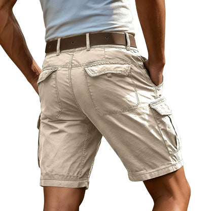 Men's Fashion High Waisted Workwear Shorts Summer Casual Sport Multi-Pocket