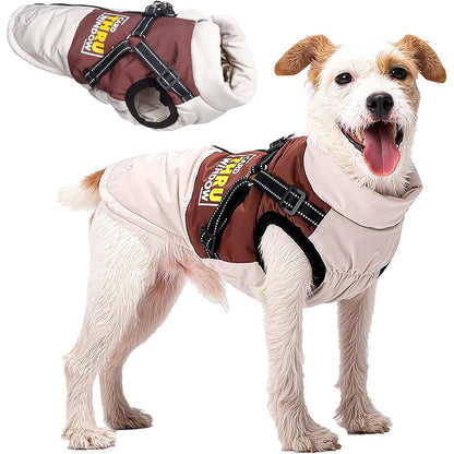Graphene-Lined Dog Winter Vest – Waterproof, Lightweight & Adjustable Harness Design