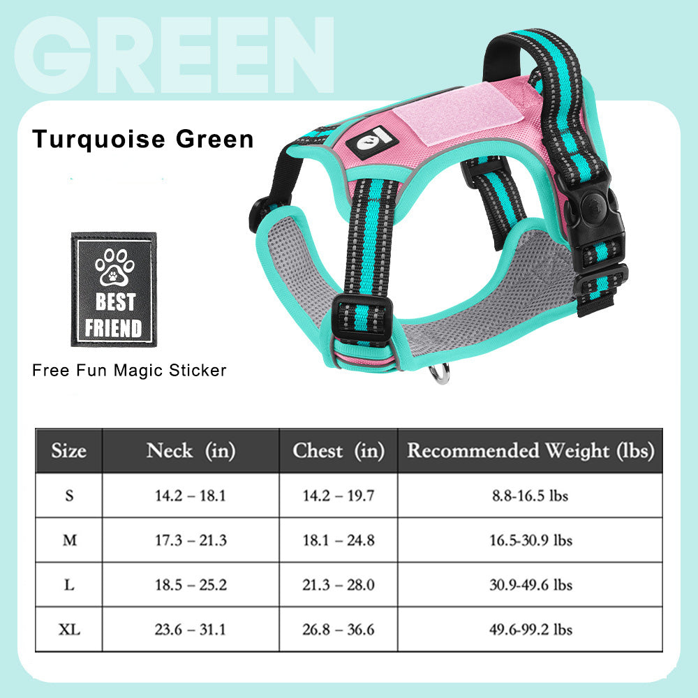 New Upgraded Reflective Soft Mesh Dog Harness - Step-in Anti-Slip Adjustable Padded for Outdoor Walking