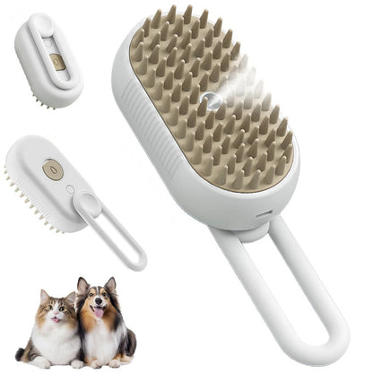 Quick & Easy Steamy Pet Hair Remover Grooming Comb
