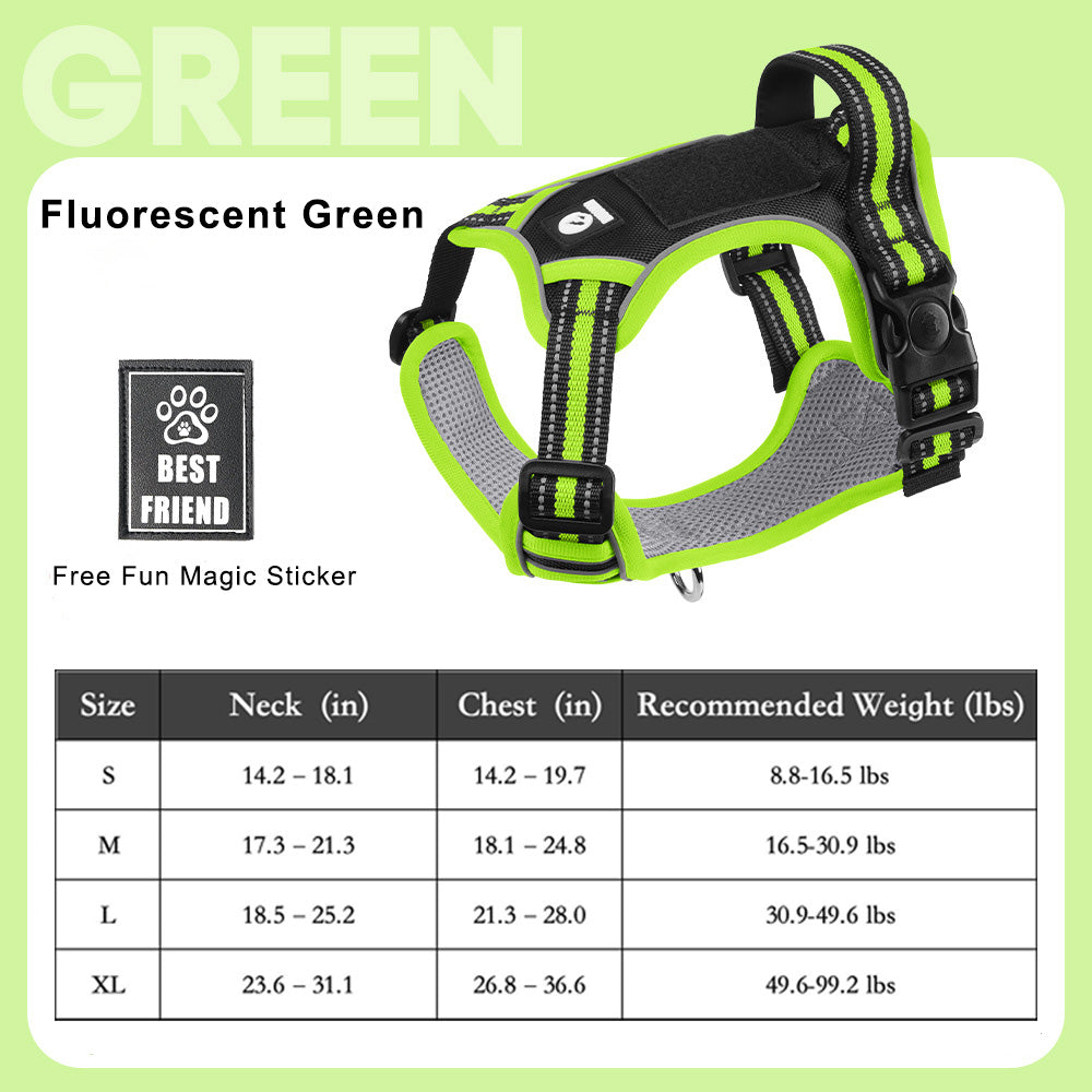 New Upgraded Reflective Soft Mesh Dog Harness - Step-in Anti-Slip Adjustable Padded for Outdoor Walking