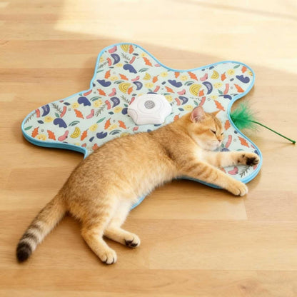 Hide and Seek Interactive Cat Toy - Motion-Activated Squeaky & Concealed Feathers