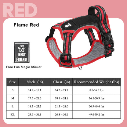 New Upgraded Reflective Soft Mesh Dog Harness - Step-in Anti-Slip Adjustable Padded for Outdoor Walking