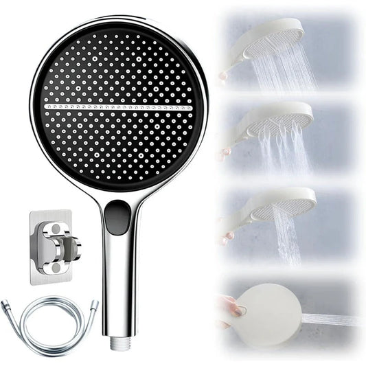 Premium 150mm Air Boost Shower Head - High Pressure Hand Shower with 1.5m Hose & Bracket