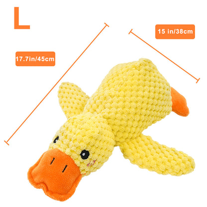 Quacking Duck Dog Toy - Upgraded Calming Soft Plush Stuffed Toy for Anxiety Relief