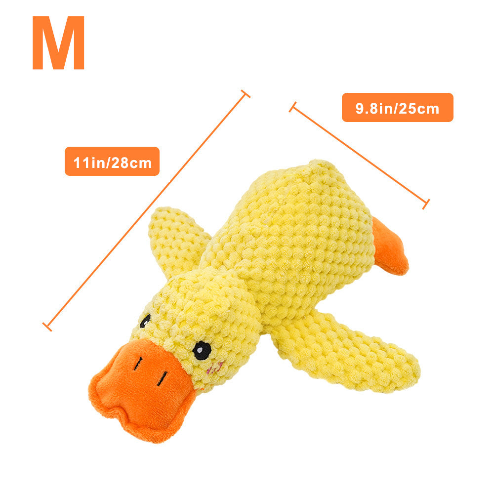 Quacking Duck Dog Toy - Upgraded Calming Soft Plush Stuffed Toy for Anxiety Relief