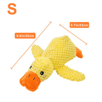 Quacking Duck Dog Toy - Upgraded Calming Soft Plush Stuffed Toy for Anxiety Relief