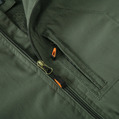 Men's Lightweight Water-Resistant Windbreaker Jacket with Detachable Hood