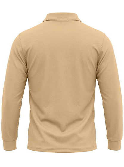Men's Quick-Dry Birdseye Long-Sleeve Polo
