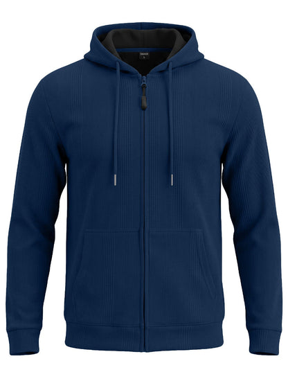 Men’s Jacquard Knit Hooded Zip-Up