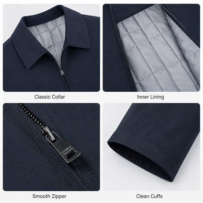 Men's Classic Collared Zip Jacket