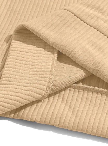 Men's Quarter-Zip Color Block Corduroy Pullover