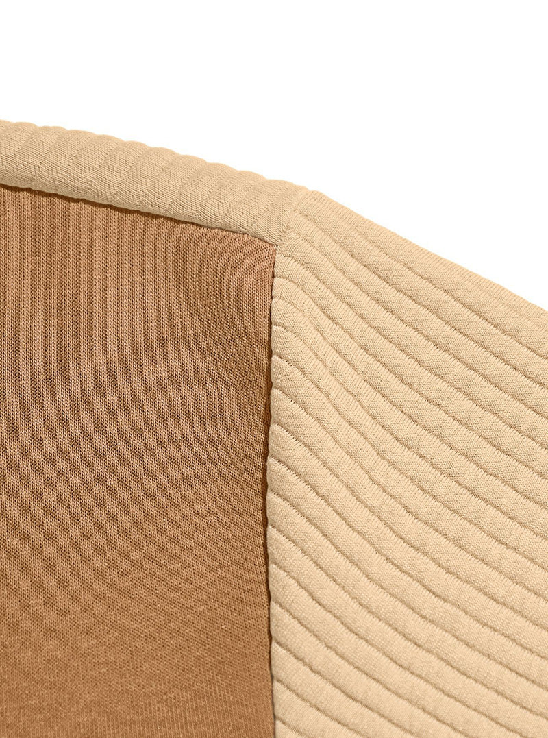 Men's Quarter-Zip Color Block Corduroy Pullover