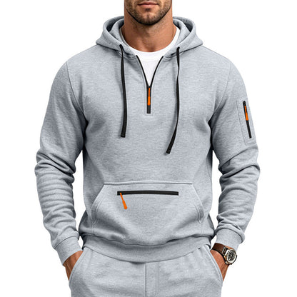 Men's Quarter-Zip Hooded Pullover