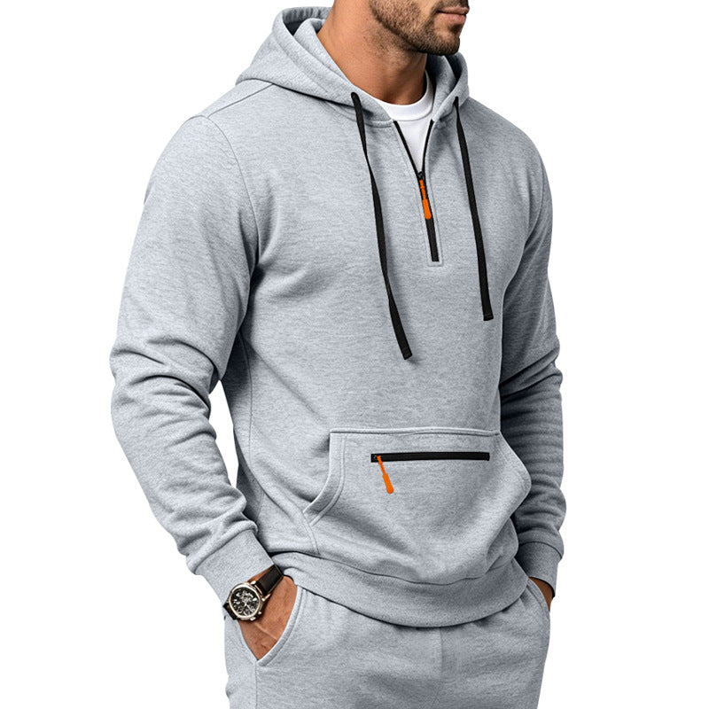 Men's Quarter-Zip Hooded Pullover