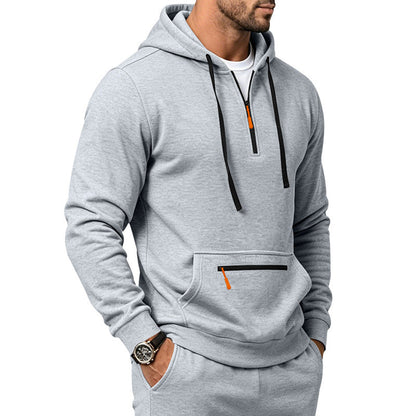 Men's Quarter-Zip Hooded Pullover