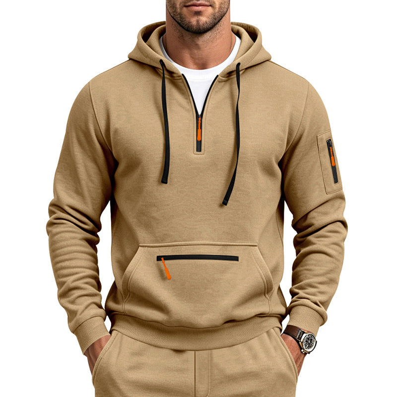 Men's Quarter-Zip Hooded Pullover