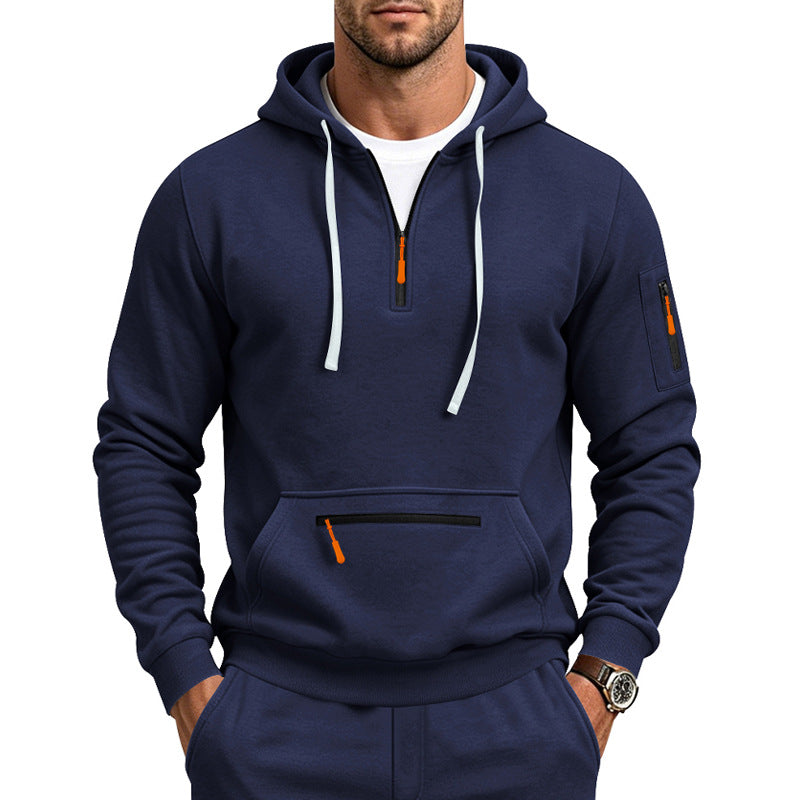 Men's Quarter-Zip Hooded Pullover