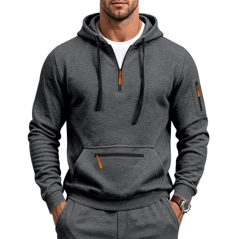 Men's Quarter-Zip Hooded Pullover