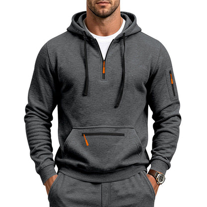 Men's Quarter-Zip Hooded Pullover