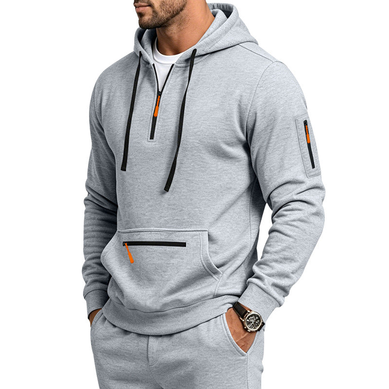 Men's Quarter-Zip Hooded Pullover