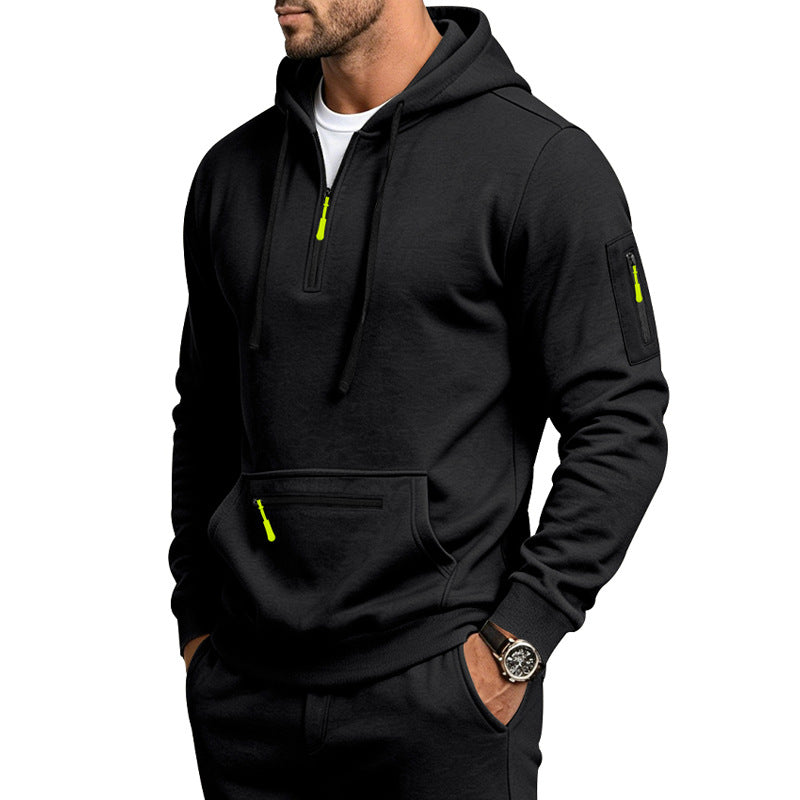 Men's Quarter-Zip Hooded Pullover
