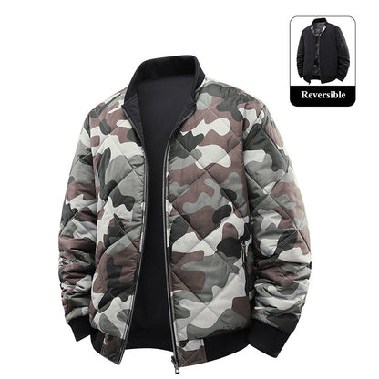 Men's Reversible Camo Padded Bomber Jacket
