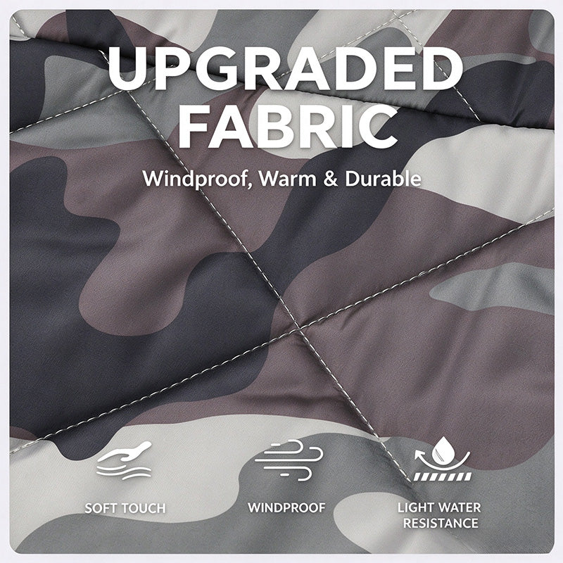 Men's Reversible Camo Padded Bomber Jacket