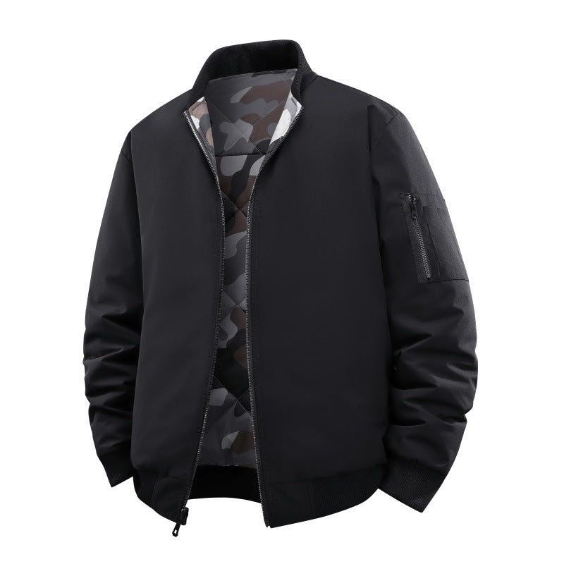 Men's Reversible Camo Padded Bomber Jacket