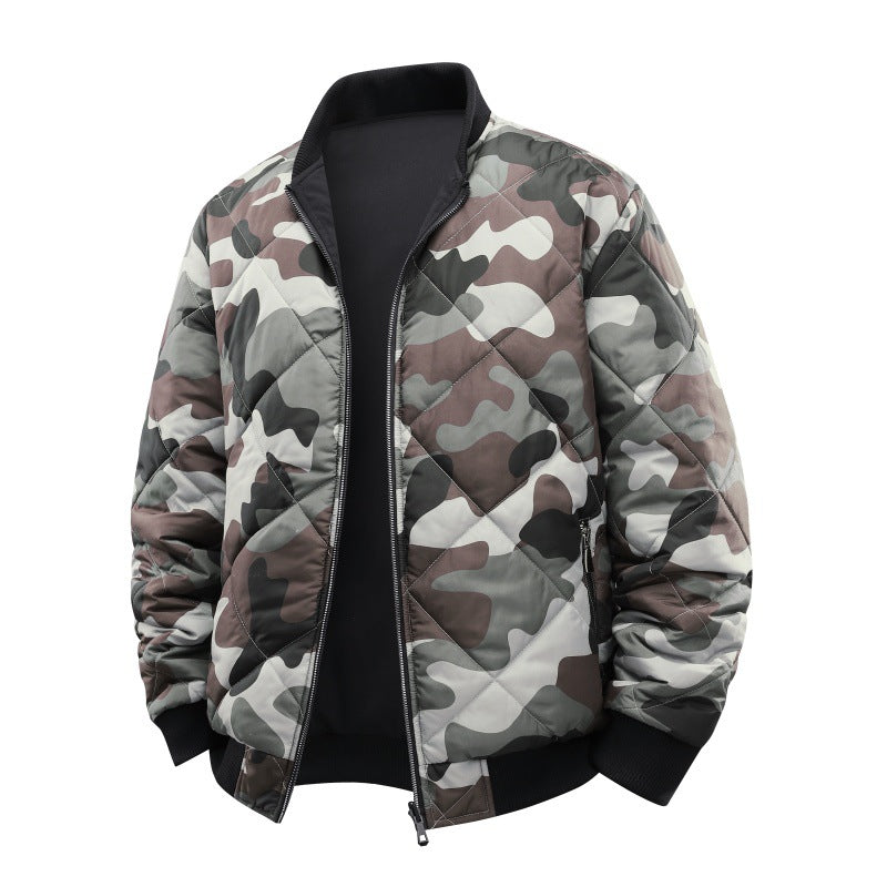 Men's Reversible Camo Padded Bomber Jacket