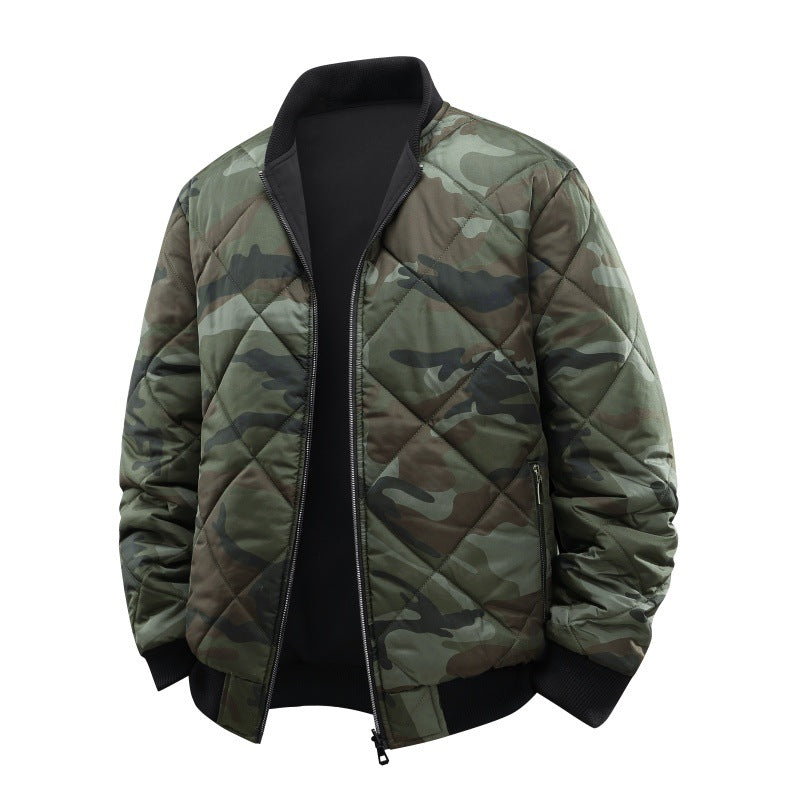 Men's Reversible Camo Padded Bomber Jacket