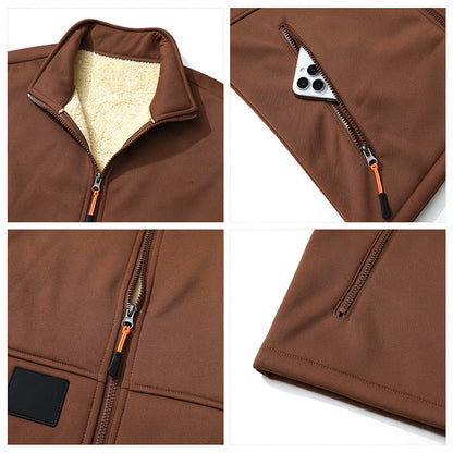 Unisex Fleece-Lined Stand Collar Vest