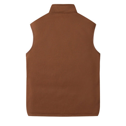 Unisex Fleece-Lined Stand Collar Vest