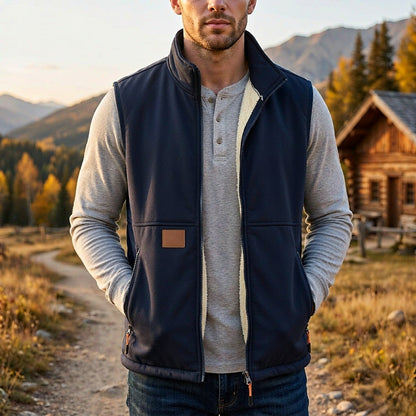Unisex Fleece-Lined Stand Collar Vest