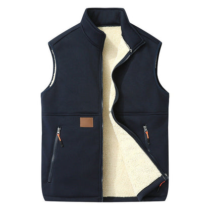 Unisex Fleece-Lined Stand Collar Vest