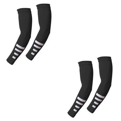 UV Sun Protection Arm Sleeves for Men/Women, Breathable Compression Arm Covers, Non-Slip Quick-Dry Sports Arm Guards with Reflective Design for Cycling, Running & Outdoor Activities