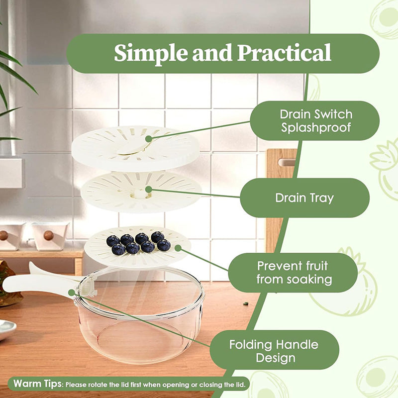Multifunctional Fruit and Vegetable Washing Bowl