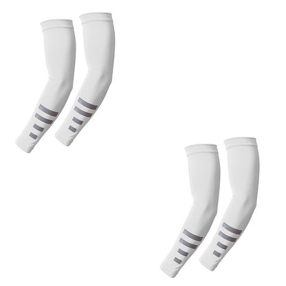 UV Sun Protection Arm Sleeves for Men/Women, Breathable Compression Arm Covers, Non-Slip Quick-Dry Sports Arm Guards with Reflective Design for Cycling, Running & Outdoor Activities