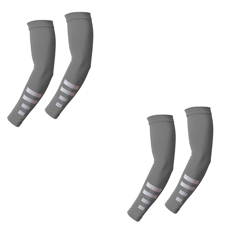 UV Sun Protection Arm Sleeves for Men/Women, Breathable Compression Arm Covers, Non-Slip Quick-Dry Sports Arm Guards with Reflective Design for Cycling, Running & Outdoor Activities