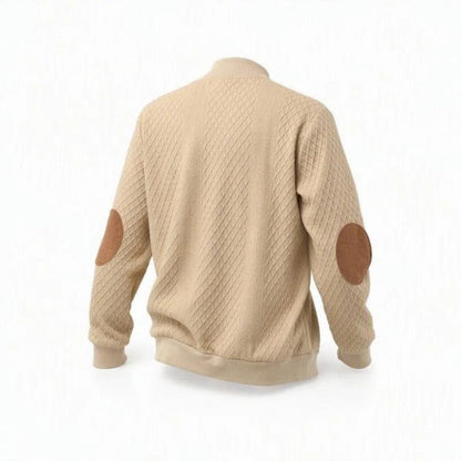 Men’s Vintage Quilted Jacquard Zip Jacket