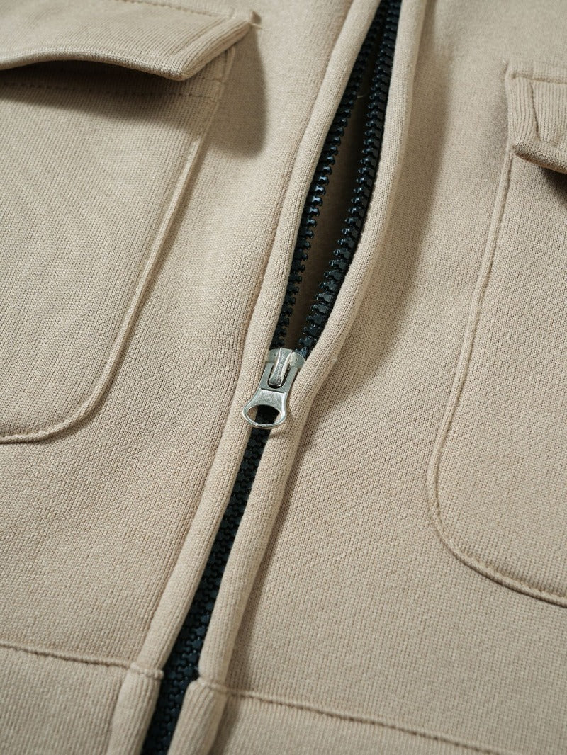 Men's Multi-Pocket Zip-Up Hoodie