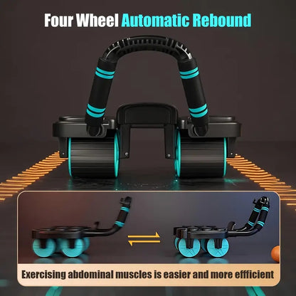 2025 New Automatic Rebound Ab Roller Wheel with Elbow Support