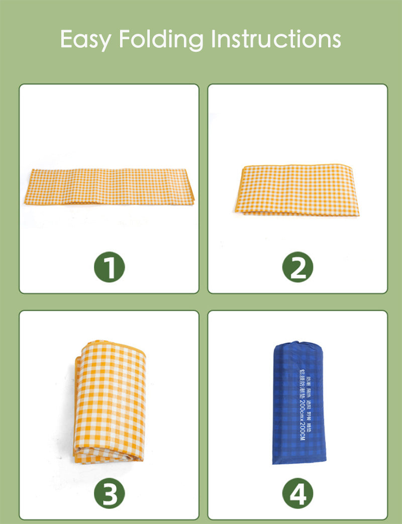 Waterproof Picnic Blanket with Carry Bag Included - Foldable, Sandproof & Extra Thick