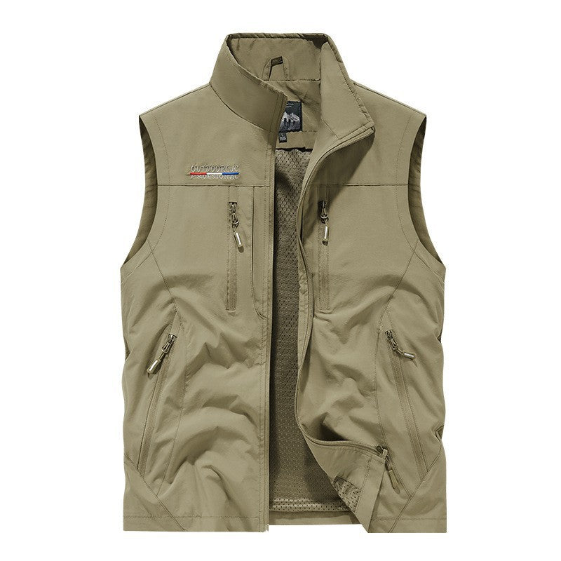 Men’s Lightweight Utility Vest with Secure Zip Pockets