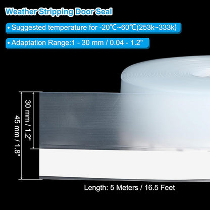 Weather Stripping Door Seal Strip (5M/16.4FT)