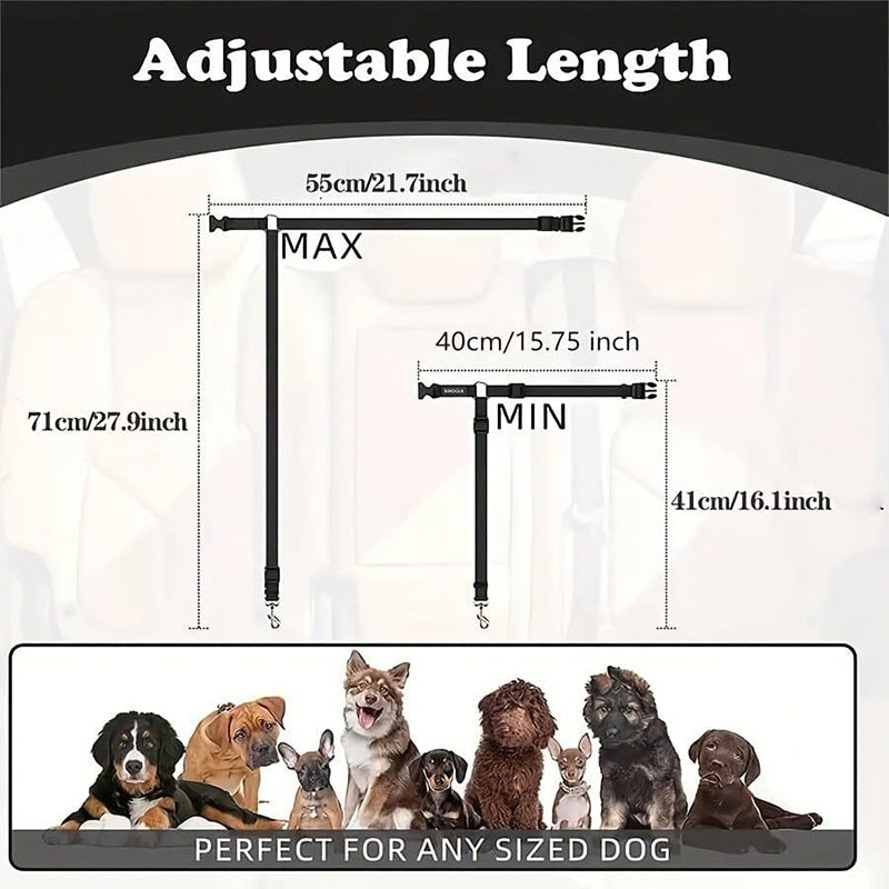 Retractable Pet Car Seat Belt - Flower Headrest Tether for Dogs & Cats