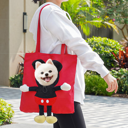 Cartoon-Themed Portable Cute Pet Carrier Bag for Small Cats & Dogs