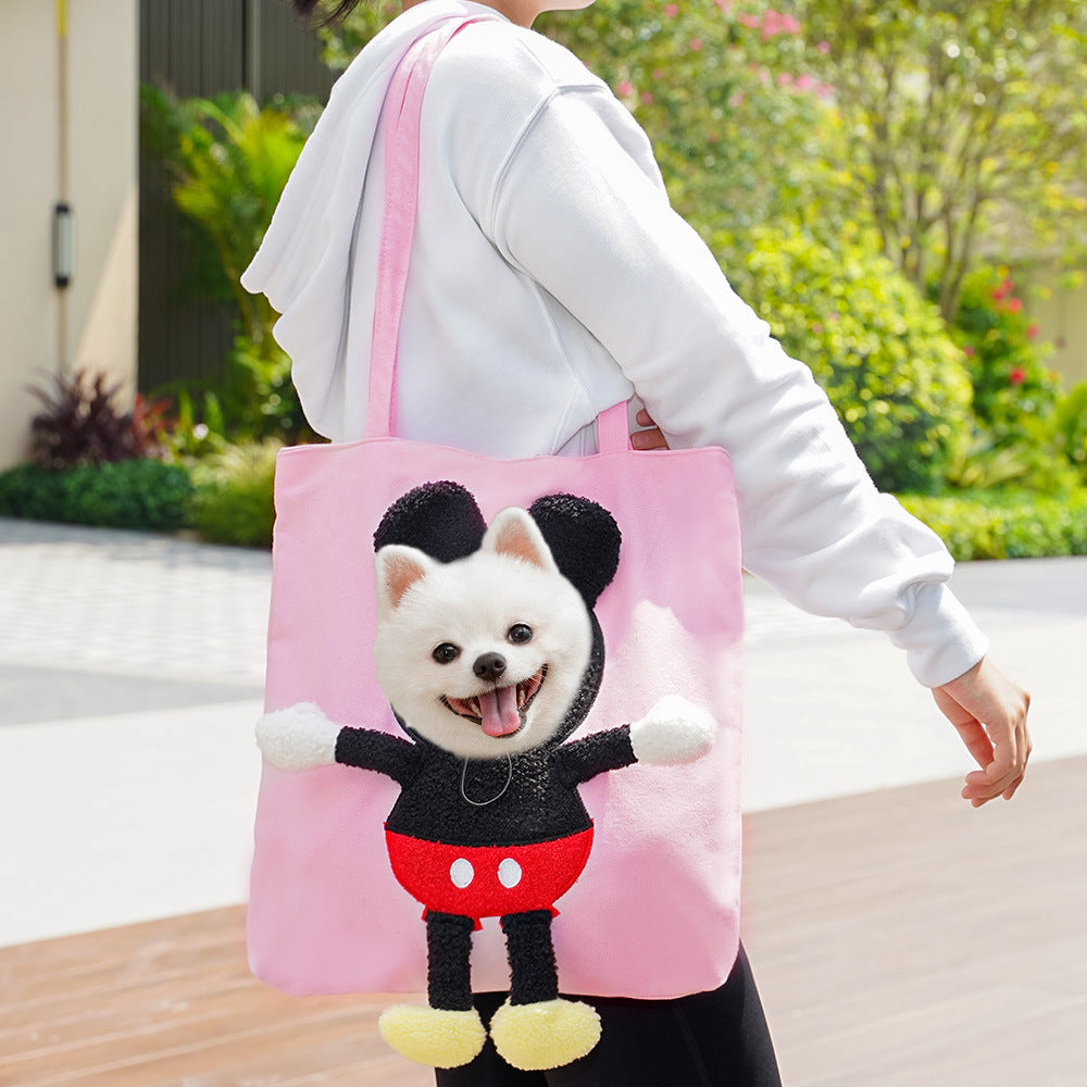 Cartoon-Themed Portable Cute Pet Carrier Bag for Small Cats & Dogs