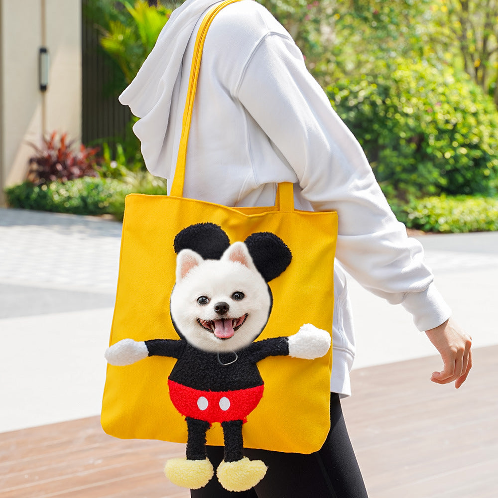 Cartoon-Themed Portable Cute Pet Carrier Bag for Small Cats & Dogs